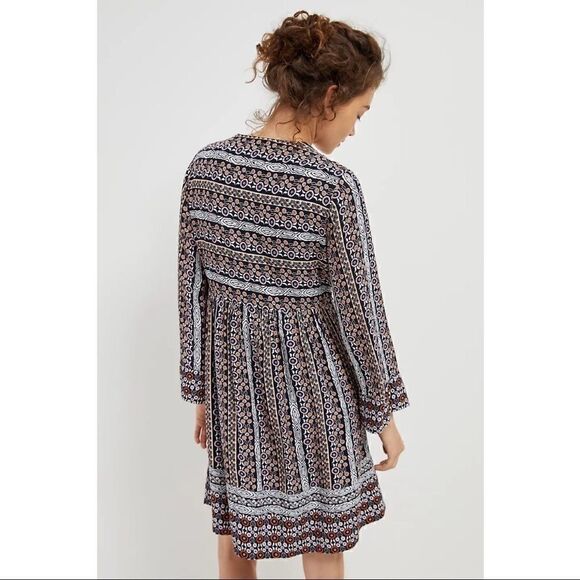 NEW Anthropologie Maeve Naomi Floral Embroidered V-Neck Tunic Mini Dress Small - Picture 5 of 5